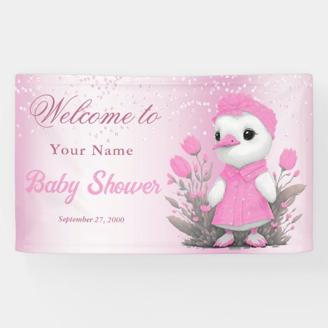 Bienvenida a la pancarta de bienvenida Baby Shower (Horizontal)
