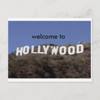 bienvenida a la postal de hollywood