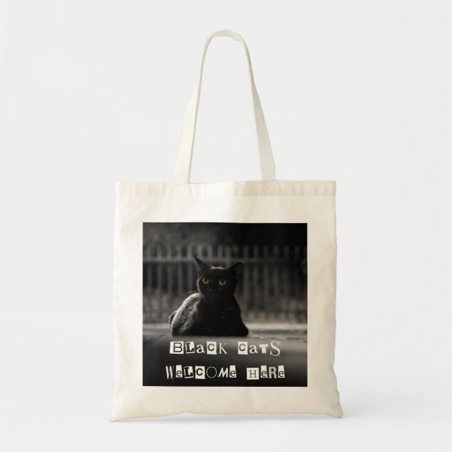 "Bienvenida a los gatos negros" Bolsa Tote - Bolsa (Frente)