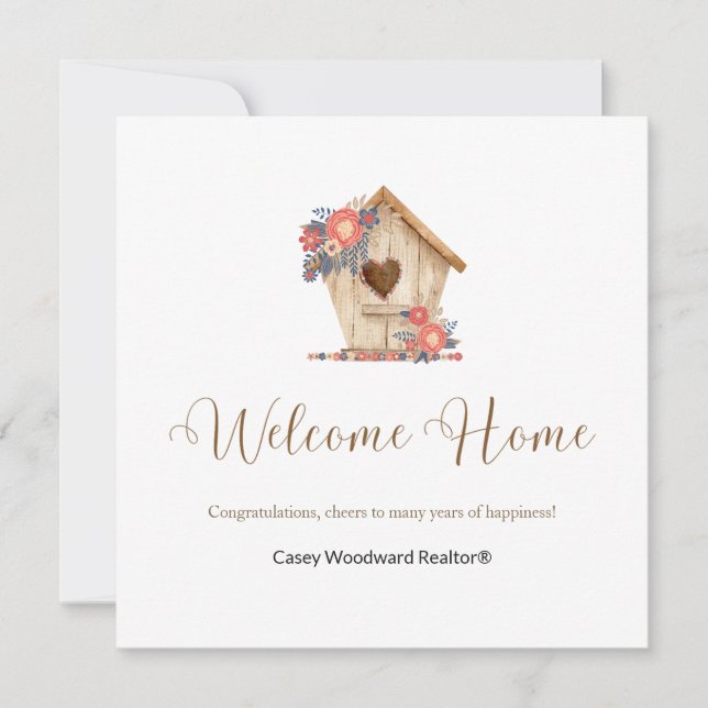 Bienvenida a Realtor de Casa Personalizado (Anverso)
