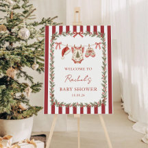 Bienvenida al baby shower de Navidad alegre