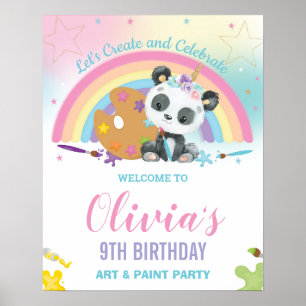 Bienvenida al cumpleaños del arte de pinta arcoiri