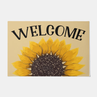 Bienvenida Alfombras de girasol, regalo de bienven