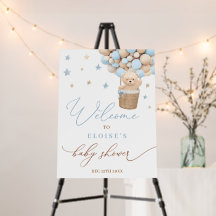 Bienvenida Baby Shower de Blue Boy Teddy Bear