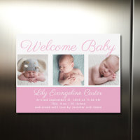 Bienvenida Bebé Niña Recién Nacida Foto Magnate Ro