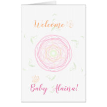 Bienvenida Bebé Personalizable Nombre Cute Tarjeta