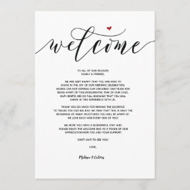 Bienvenida Boda moderno y tarjeta itinerante v9