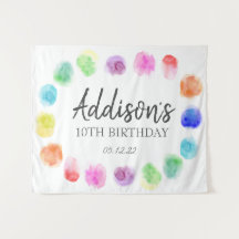 Bienvenida cumpleaños artístico, Tapiz de cumpleañ