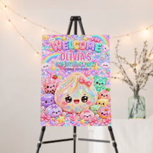 Bienvenida Cumpleaños Cute Squishies Brillantes