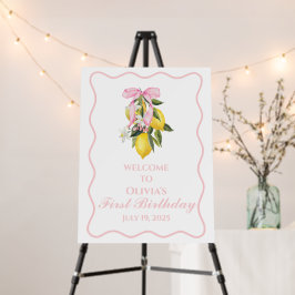 Bienvenida de cumpleaños de Coquette en Lemon Pink