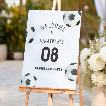 Bienvenida de cumpleaños del niño de fútbol de Gam