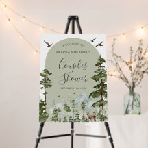 Bienvenida de Ducha de Pareja de Montaña Bosque de