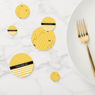 Bienvenida Diseño de Bee Table Confetti Honeycomb