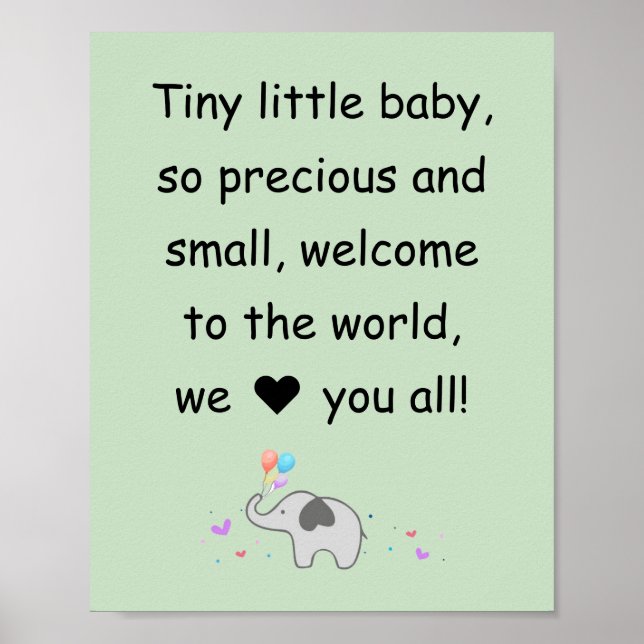 bienvenida, elefante, decoración de pared para viv (Frente)