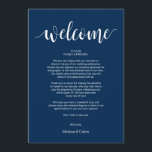 Bienvenida en el Día de la Boda Moderna y Tarjetas<br><div class="desc">Bienvenida,  eventos y carta itinerante en el día de la boda rústica moderna,  con temática azul marino. Teesha Derrick</div>