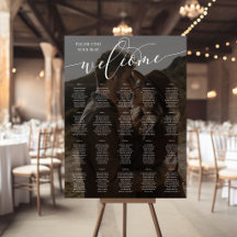 Bienvenida Escritura Blanca Foto Boda 20 Mesas