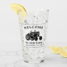 Bienvenida Familia Nombre Granja Tractor Blanco Ti