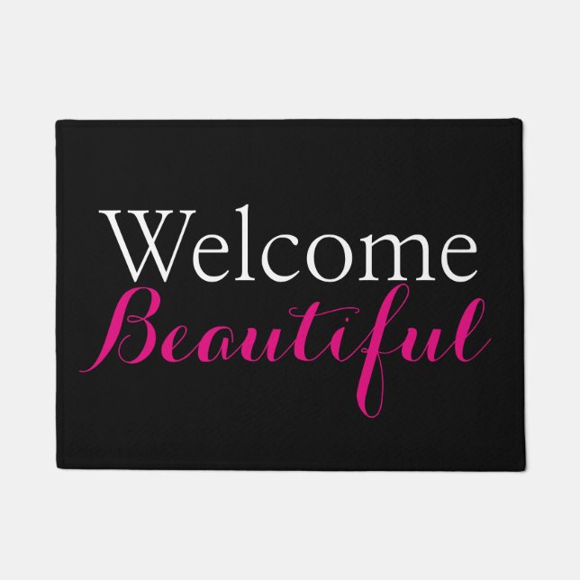 Bienvenida Hermosa - Bonita alfombra de puertas de (Anverso)