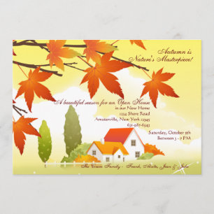 Bienvenida Invitación a la Casa de Otoño Abierto