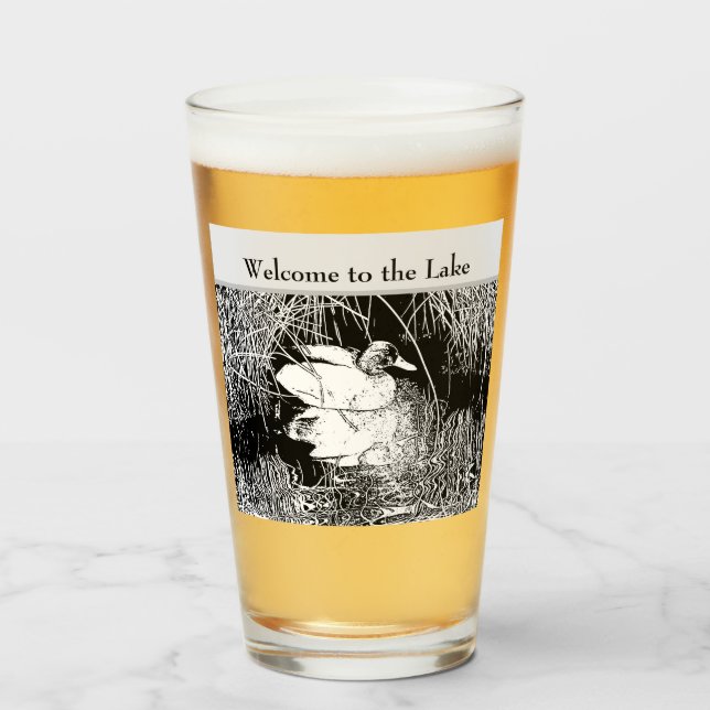 Bienvenida Lake House Duck Foto Naturaleza blanca  (Anverso (lleno))