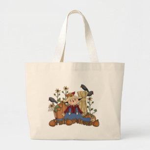 "Bienvenida otoño" Bolsa Tote Scarecrow de otoño