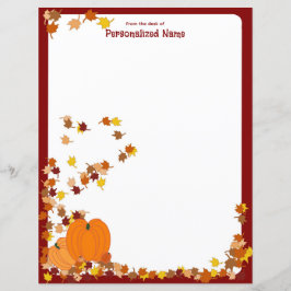 Bienvenida Otoño - Hoja de papel sin líneas