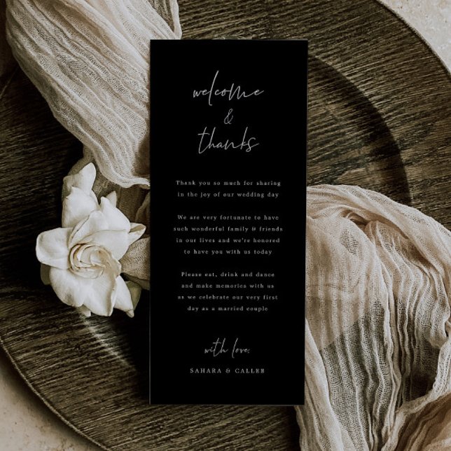 Bienvenida para el día de la boda y tarjeta de agr (Subido por el creador)