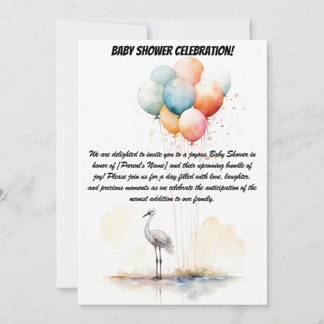 ¡Bienvenida, Pequeño Milagro! - Invitación a Fiest (Anverso)