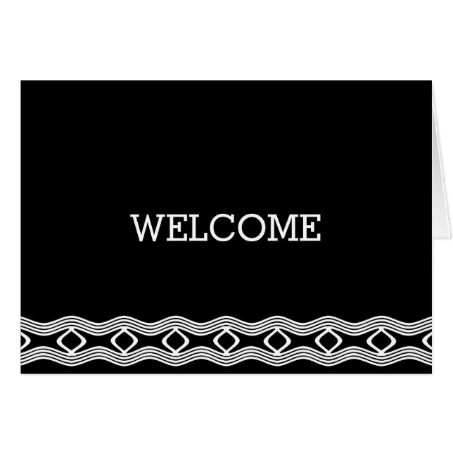 Bienvenida personalizada de Black Swirl Board (Anverso (Horizontal))