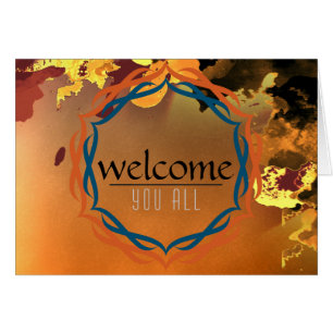 Bienvenida Sunset Mandala Damask Nubes negras roja