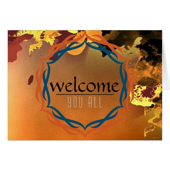 Bienvenida Sunset Mandala Damask Nubes negras roja (Anverso (Horizontal))