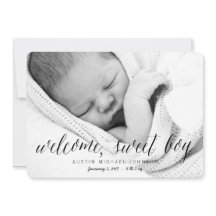 Bienvenida Sweet Boy | Anuncio de nacimiento de la