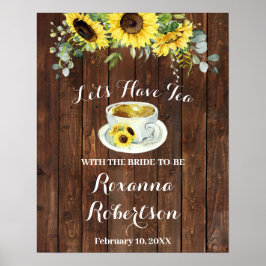 Bienvenida Té Despedida de Soltera Girasoles Señal