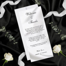 Bienvenida y gracias a los elegantes negros y blan