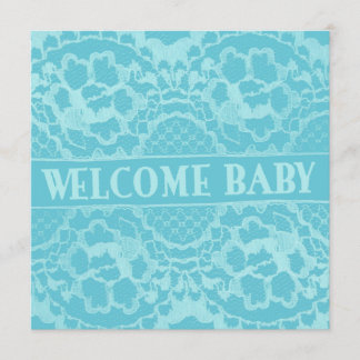 Bienvenida y Invitación de Recién nacido de encaje
