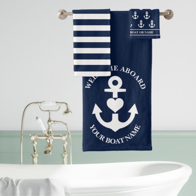 Bienvenido a bordo de franjas blancas de la marina (Subido por el creador)