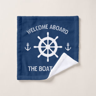 Bienvenido a bordo nombre del barco ancla náutica