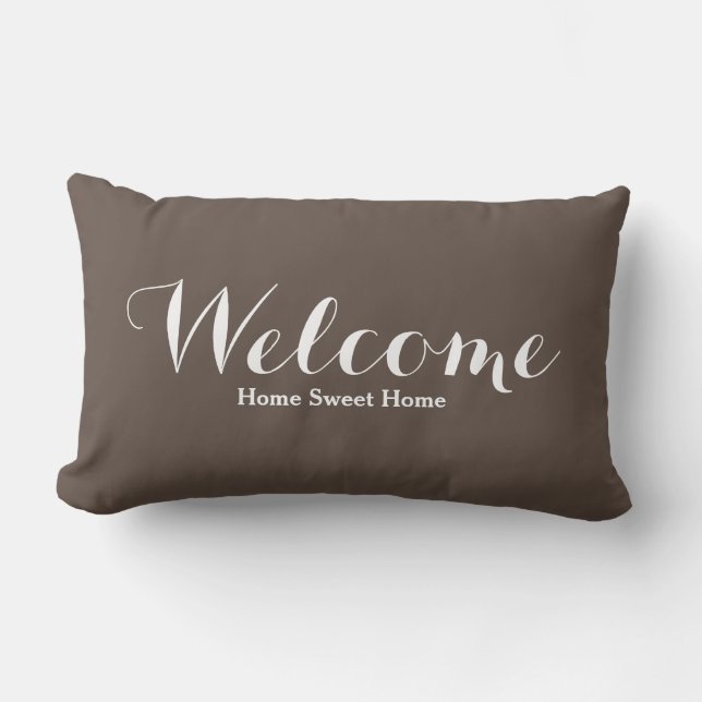 Bienvenido a casa dulce hogar almohada decorativa (Anverso)