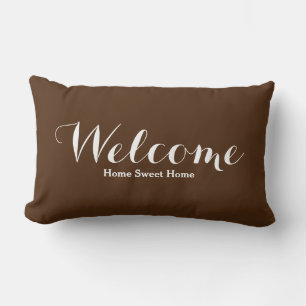 Bienvenido a casa dulce hogar almohada decorativa