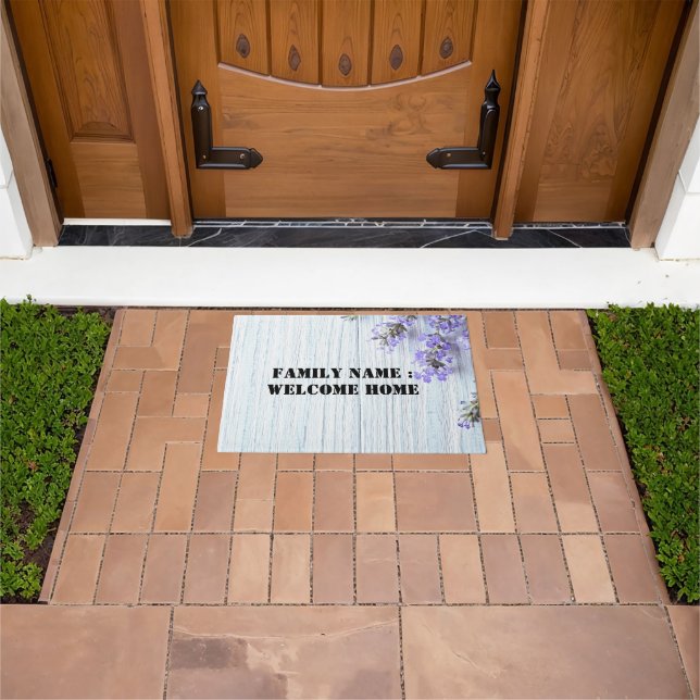 Bienvenido a casa fuera de la alfombra de la puert (Exterior)