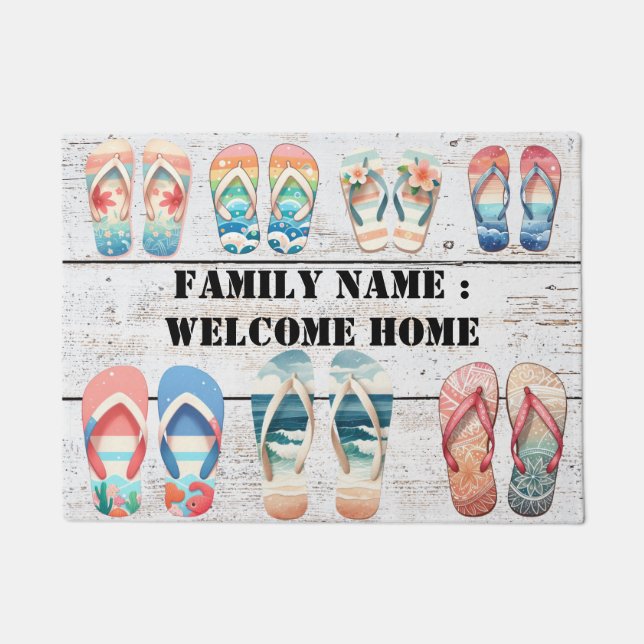 Bienvenido a casa fuera de la alfombra de la puert (Anverso)