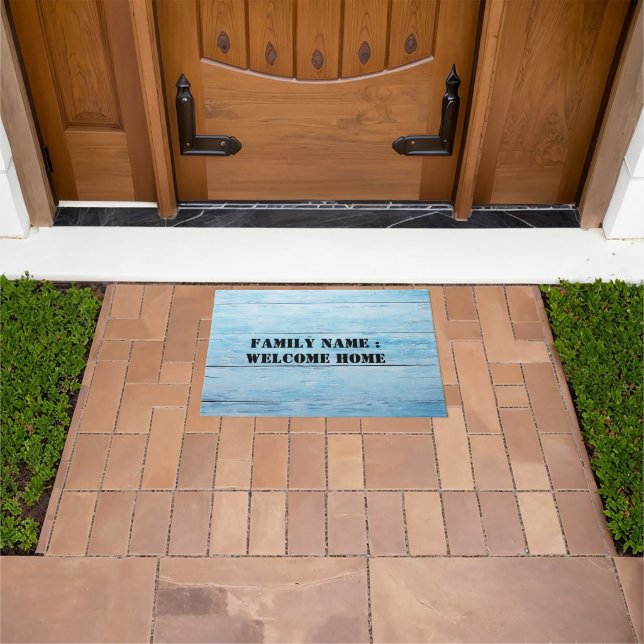Bienvenido a casa fuera de la alfombra de la puert (Exterior)
