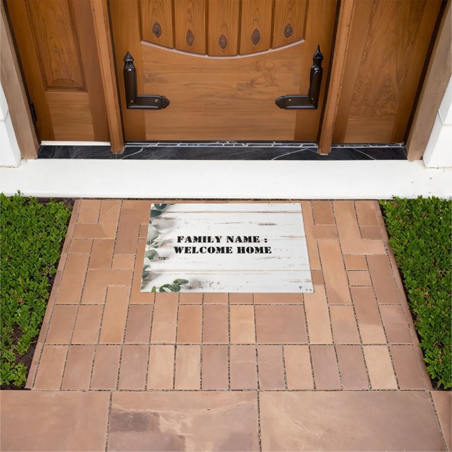 Bienvenido a casa fuera de la alfombra de la puert (Exterior)