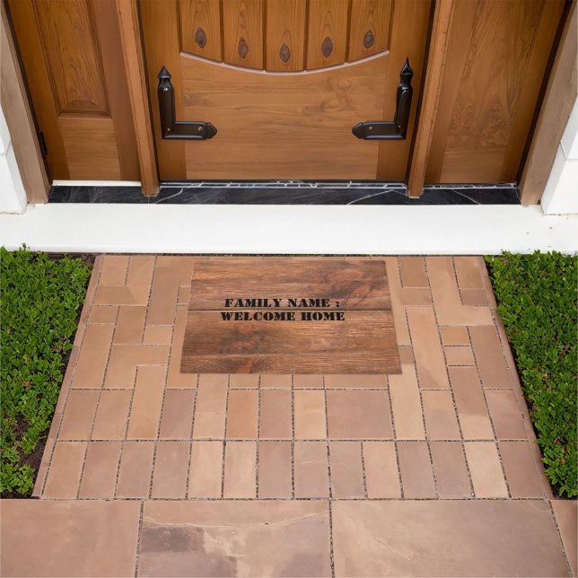 Bienvenido a casa fuera de la alfombra de la puert (Exterior)