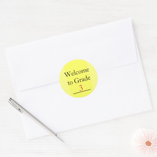 Bienvenido a Class Pegatinas Personalizadas para E (Sobre)