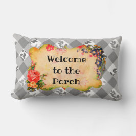 Bienvenido a la Almohada de Gingham Country Porch