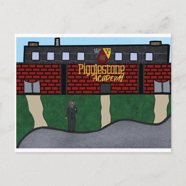 ' Bienvenido a la postal de Pigglestone (Anverso)