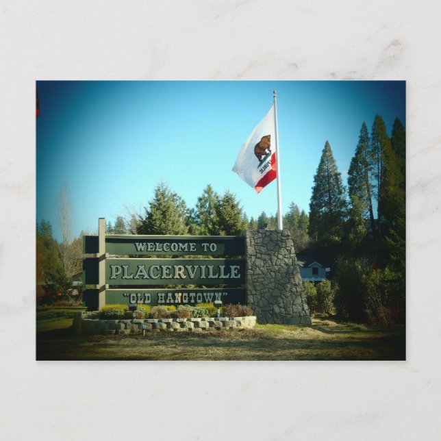 Bienvenido a la postal de Placerville California (Anverso)