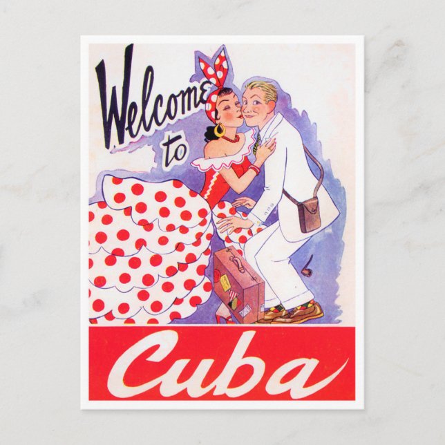 Bienvenido a la postal de viaje de Cuba (Anverso)