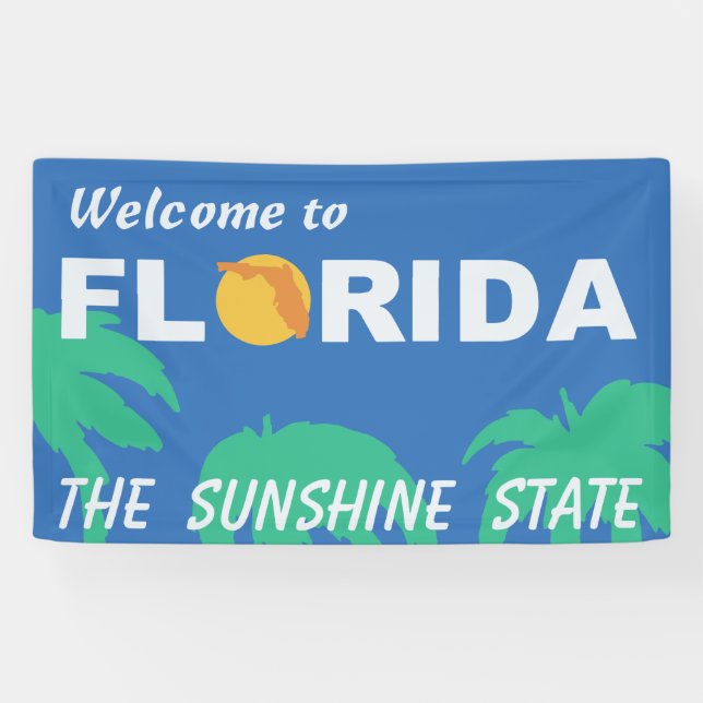 Bienvenido a la señal de la autopista de Florida (Horizontal)